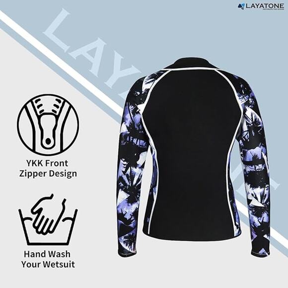 Women's 3mm Neoprene Wetsuit Top/Jacket Size XL Swimming Surfing Canoeing - Picture 2 of 13